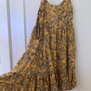 Cute yellow strappy floral Primark sundress in size 6